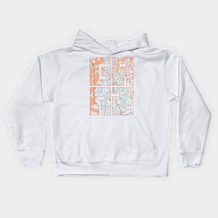 Graz, Styria, Austria City Map Typography - Bohemian Kids Hoodie